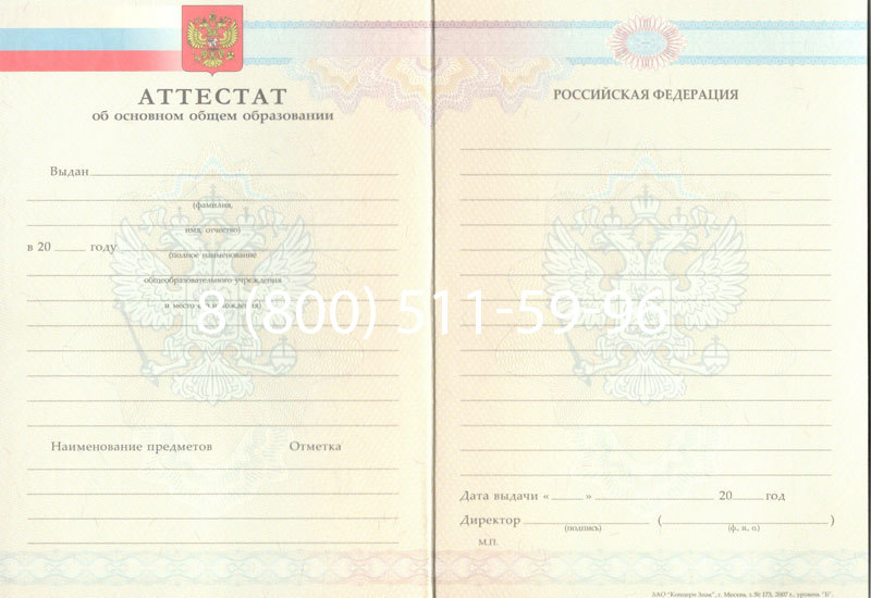 Купить Аттестат за 9 класс 2007-2010 годов в Бийске Купить Аттестат за 9 класс 2007-2010 годов в Бийске